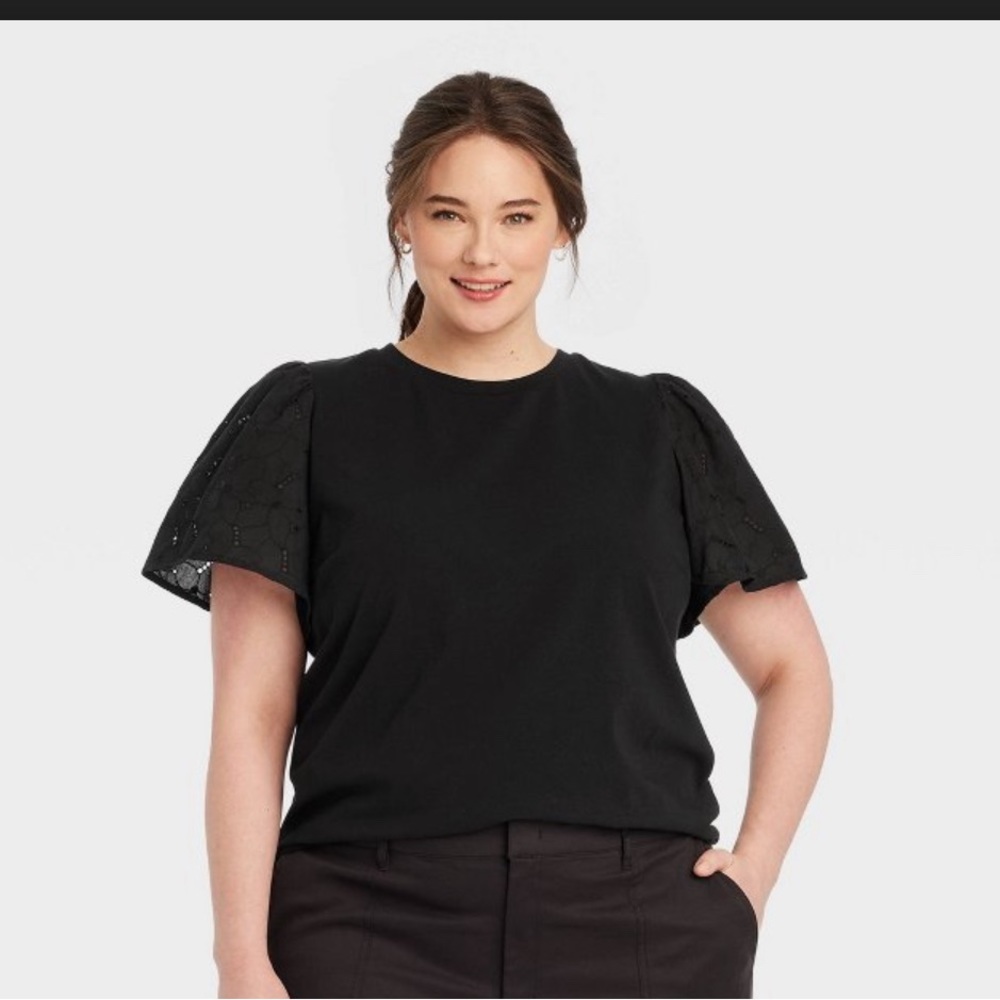 Women's KTW Puff Elbow Sleeve T-Shirt - A New Day™